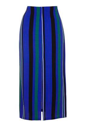 Topshop Stripe Split Maxi Skirt