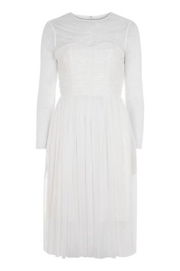Topshop *tulle Midi Bridal Dress By Topshop Bride