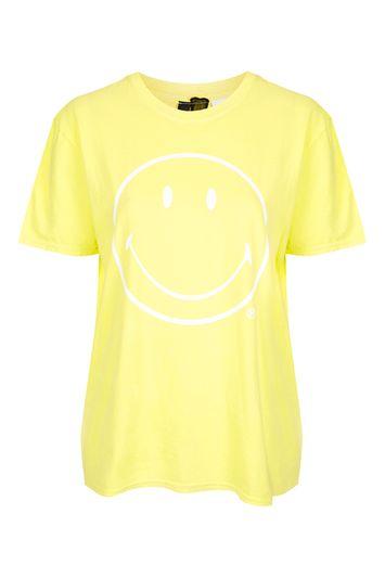 Topshop Smiley Colour Change T-shirt By And Finally