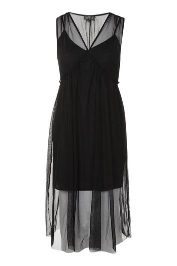 Topshop Petite Tulle Midi Dress