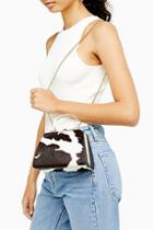 Topshop Greed Cow Print Grab Mini Bag
