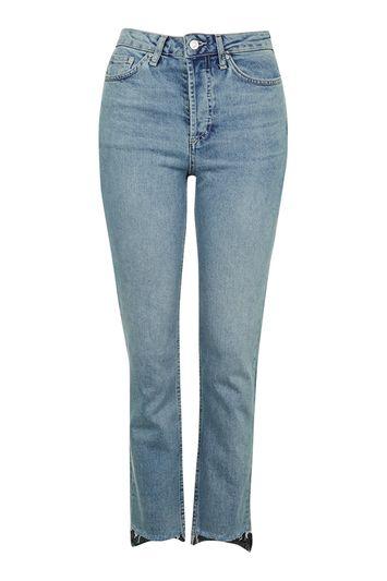 Topshop Tall Step Hem Straight Leg Jeans