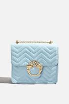Topshop *blue Flamingo Clasp Cross Bag By Skinnydip