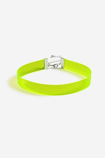 Topshop *neon Green Choker Necklace