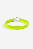 Topshop *neon Green Choker Necklace