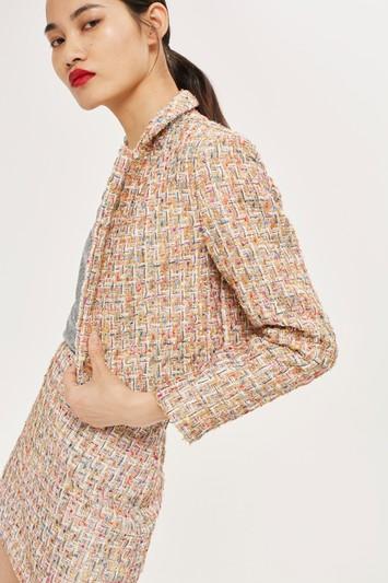 Topshop Boucle Cropped Jacket