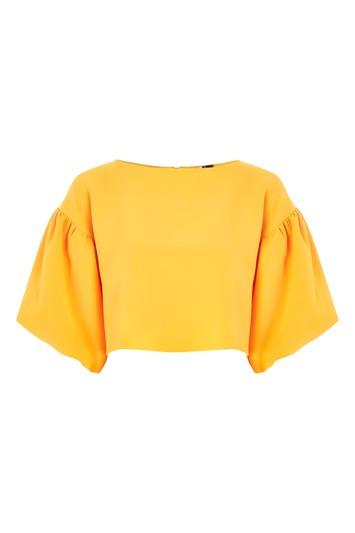 Topshop Structured Puff Sleeve Top