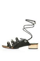 Topshop Limited Edition Palm Ankle-tie Sandals
