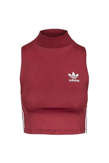 Topshop *high Neck Cropped Top By Adidas Originals