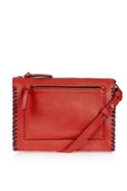 Topshop Leather Whipstitch Crossbody