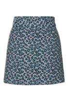 Topshop Animal Print A-line Skirt