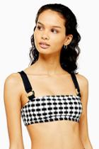 Topshop Monochrome Jacquard Bandeau Top