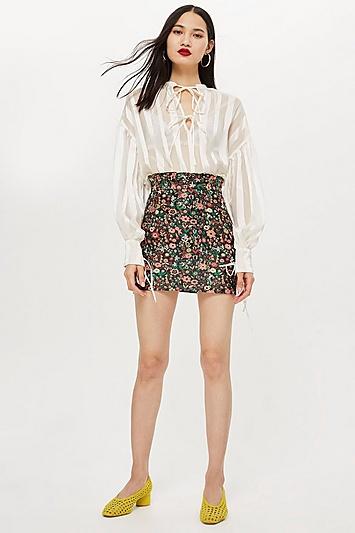 Topshop Bloom Jacquard Skirt