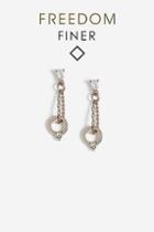 Topshop Freedom Finer Stone Chain Earrings