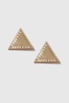 Topshop Triangle Engraved Earrings