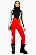 Topshop *red Colour Block Trousers By Topshop Sno