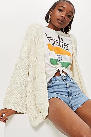 Topshop Natural Yarn Cardigan