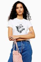Topshop Tall Botanical Shrunken T-shirt
