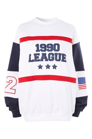 Topshop 1990 League Sweatshirt By Oioi