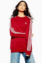 Three Stripe Crew Neck Sweat By Adidas