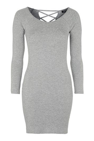Topshop Criss-cross Strap Bodycon Dress