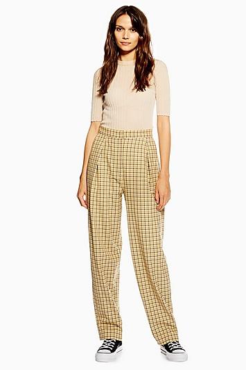 Topshop *check Peg Trousers By Boutique