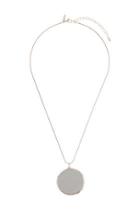 Topshop Faux Leather Inlay Pendant
