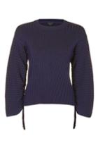 Topshop Drawcord Sleeve Knitted Jumper