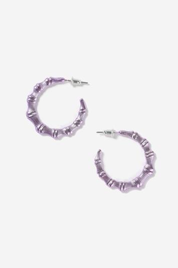 Topshop Engraved Bamboo Style Hoop Earrings