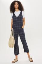Topshop Window Checked Slouch Jumpsuit