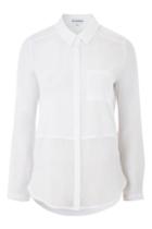 Topshop *sheer Panelled Blouse By Glamorous