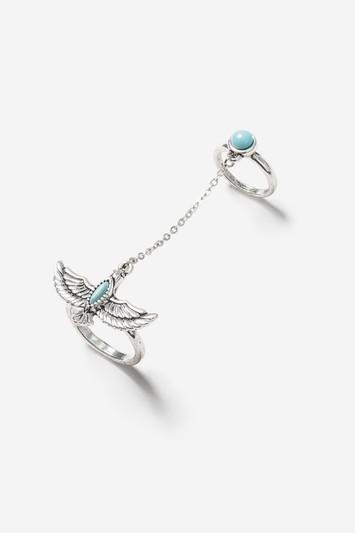 Topshop Bird Chain Link Ring
