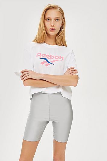 Topshop Cropped Vector T-shirt By Reebok