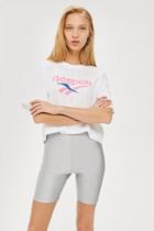 Topshop Cropped Vector T-shirt By Reebok