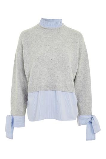 Topshop Petite Hybrid Knit Jumper