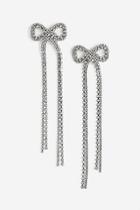 Topshop *rhinestone Long Bow Stud Earrings