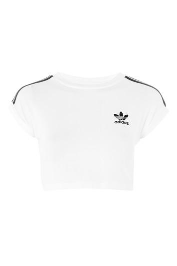 Topshop Three Stripe Crop Top By Adidas Originals