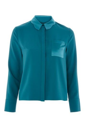 Topshop Scallop Collar Blouse