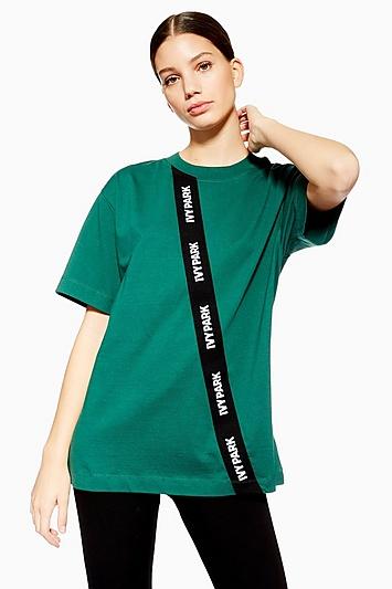 Topshop Asymmetric T-shirt By Ivy Park