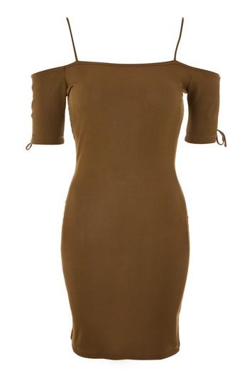 Topshop Lace Sleeve Bodycon Dress