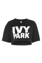 Topshop Logo Cropped V Neck Tee By Ivy Park