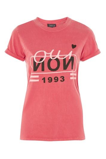 Topshop 'oui Non 1993' Slogan T-shirt