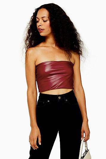Topshop Petite Faux Leather Pu Bandeau