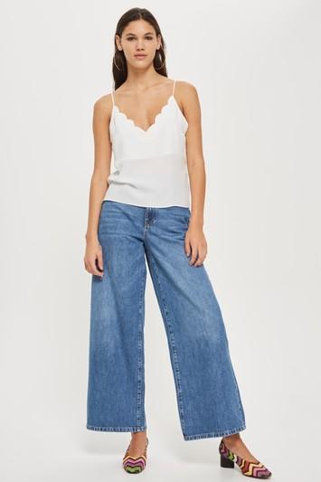 Topshop Petite Harper Scallop Camisole Top