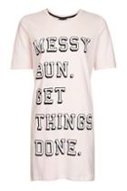 Topshop Messy Bun Sleep T-shirt
