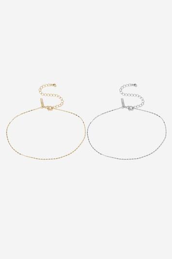 Topshop Chain Choker Necklace Multipack