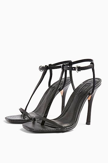 Topshop Rhys Black T Bar High Heels