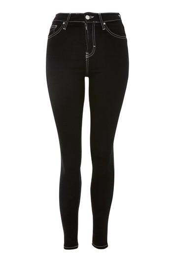 Topshop Moto Contrast Stitch Jamie Jeans
