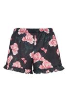 Topshop All Over Rose Print Shorts
