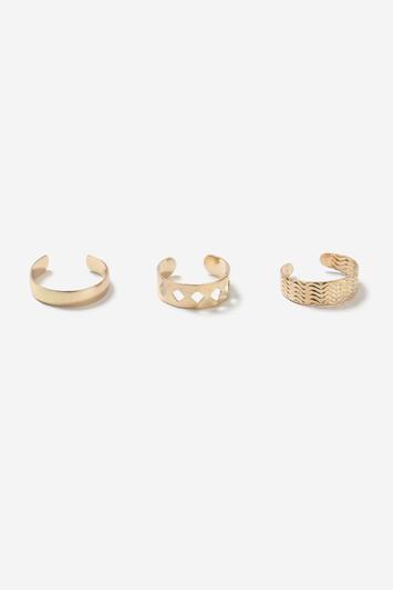 Topshop Engraved Toe Ring Pack